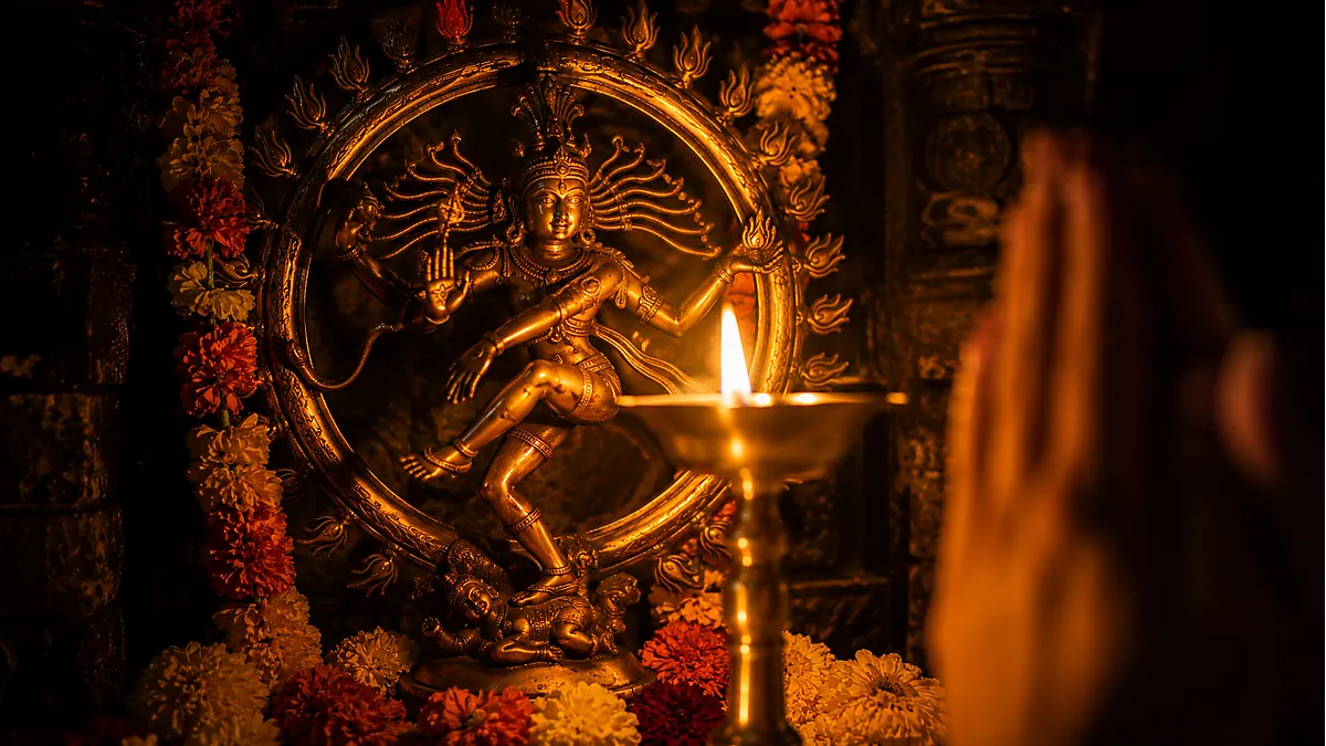 Devotional dance of Nataraja in temple Devotional dance of Nataraja in temple