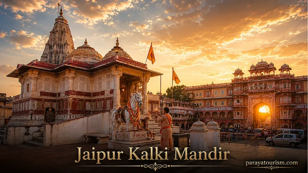 Historic Kalki Mandir in Jaipur dedicated to the future incarnation of Lord Vishnu