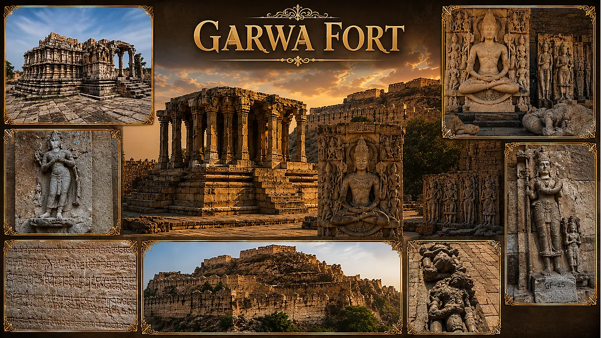 Garhwa Fort Prayagraj featuring Gupta-era temple ruins and ancient stone architecture
