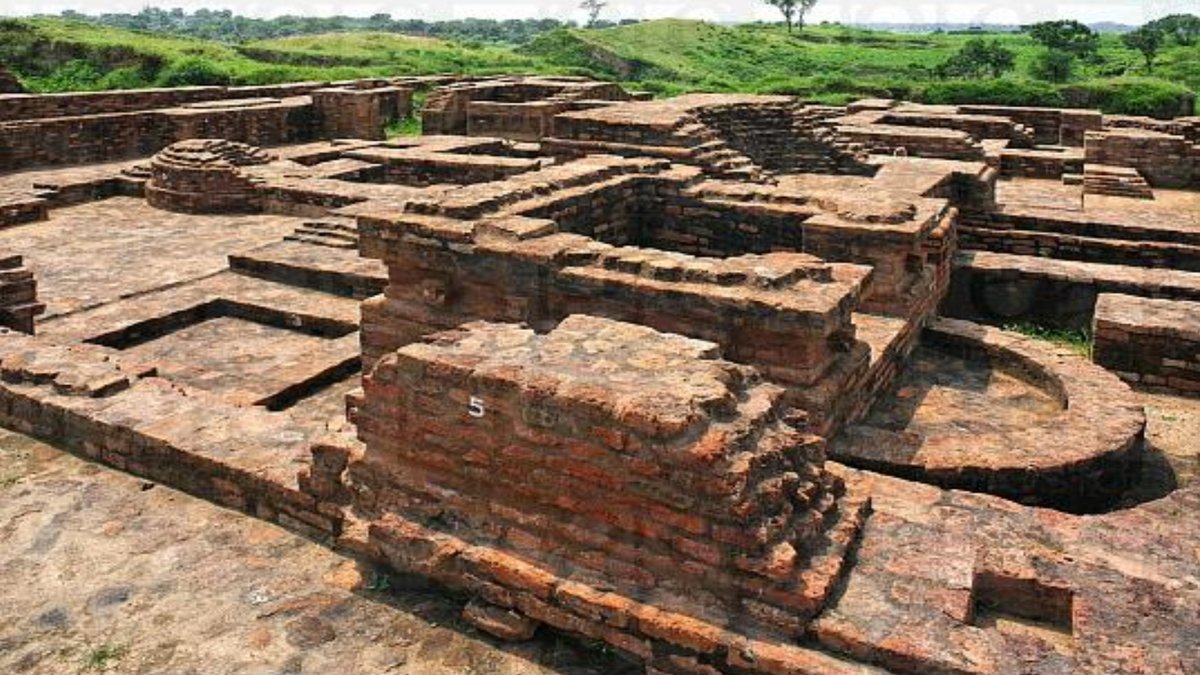 Ancient ruins and fortifications of Kaushambi archaeological site near Prayagraj