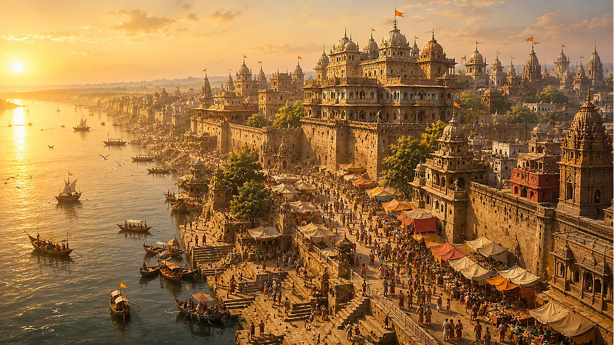 Reconstruction of ancient Pratishthanpur, capital of the Lunar Dynasty.