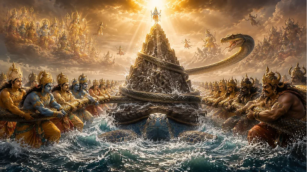 SAMUDRA MANTHAN — THE MYTHOLOGICAL ORIGIN OF KUMBH MELA