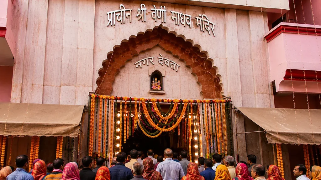 Shri Beni Madhav Temple in Daraganj Prayagraj during sunrise