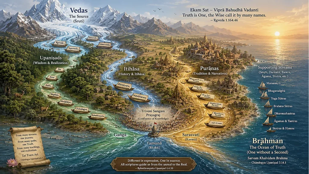Sacred Books of Sanatana Dharma – Complete Guide to Hindu Scriptures